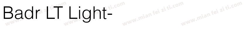 Badr LT Light字体转换